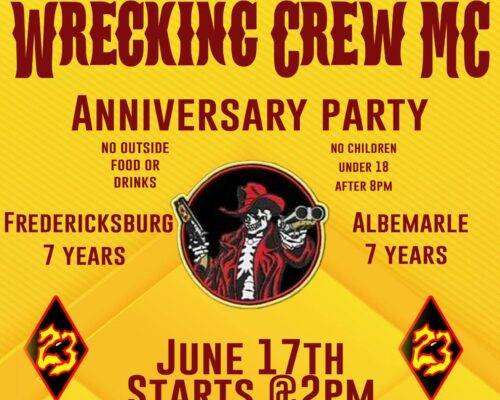 Wrecking Crew MC Anniversary Party & Cancer Benefit