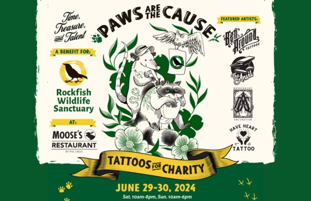 Paws are the Cause-Tattoo Benefit for the Rockfish Wildlife Sanctuary Paws are the Cause-Tattoo Benefit for the Rockfish Wildlife Sanctuary