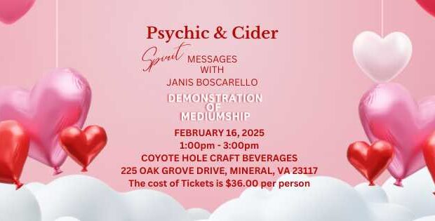 Psychic & Cider with Janis Boscarello at Coyote Hole Craft Beverages