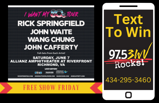 Free Show Friday: Rick Springfield “I Want My 80’s” Tour