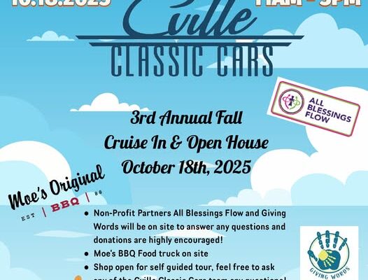 CVille Classic Cars 3rd Annual Fall Cruise In & Open House CVille Classic Cars 3rd Annual Fall Cruise In & Open House
