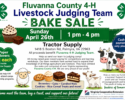 Fluvanna 4-H Livestock Club Judging Team Bake Sale Fundraiser