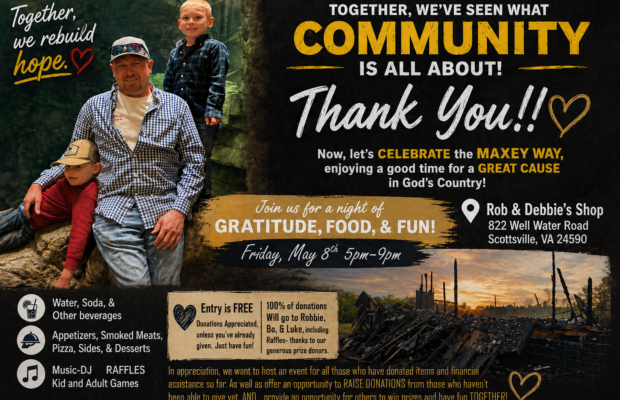 Robbie Maxey Community Thank You and Fundraiser