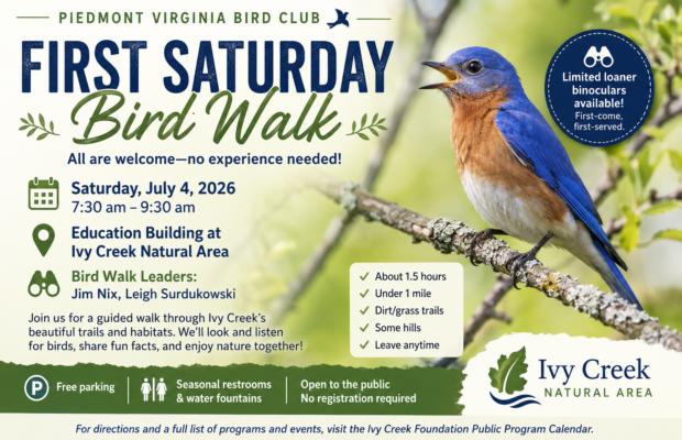 First Saturday Bird Walk at Ivy Creek Natural Area